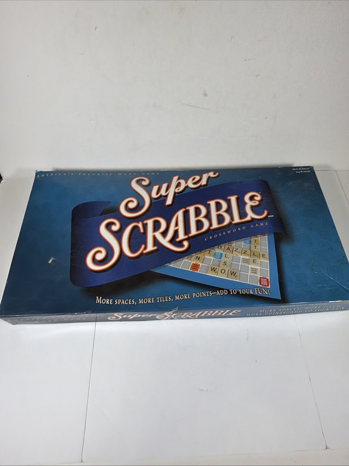Super Scrabble Board Game by Hasbro – 2004 – 100% Complete with All 200 Tiles!