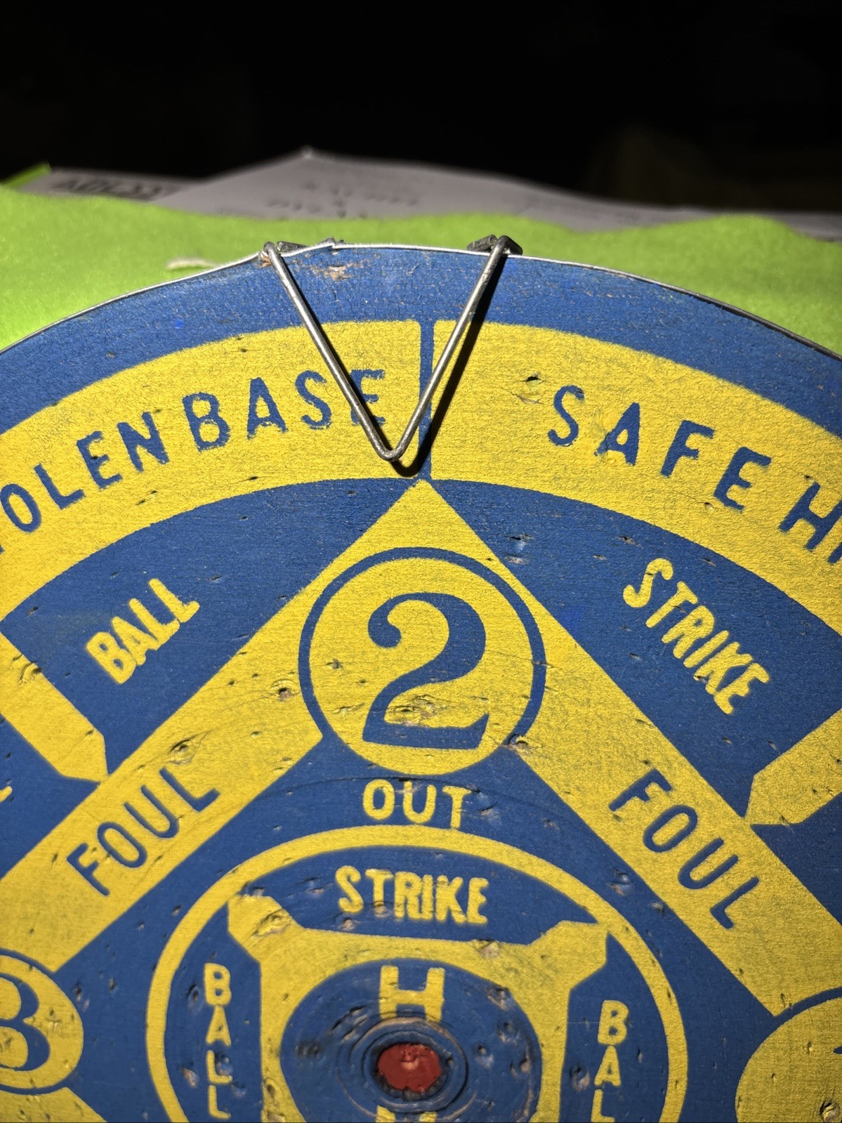 Vintage Double Sided Baseball Dartboard – 1950s 12” Game Room