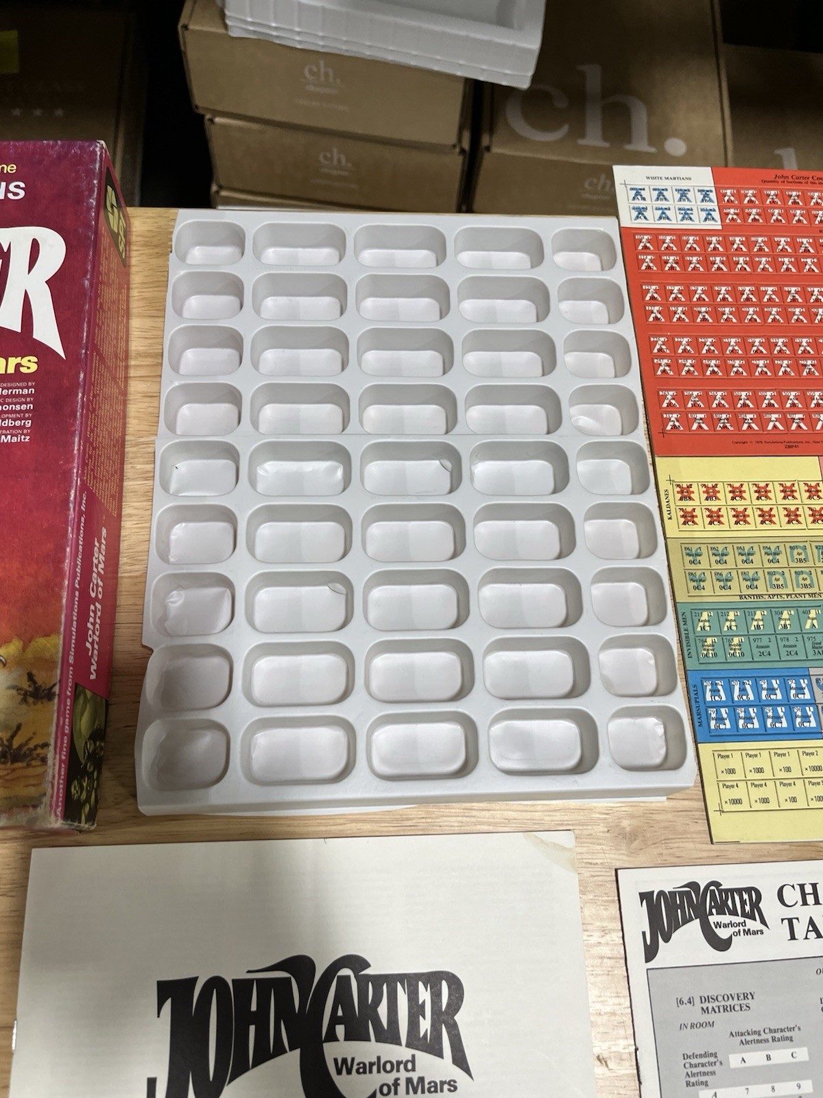 JOHN CARTER: WARLORD OF MARS Board Game. 1979, SPI Unpunched counters/complete.
