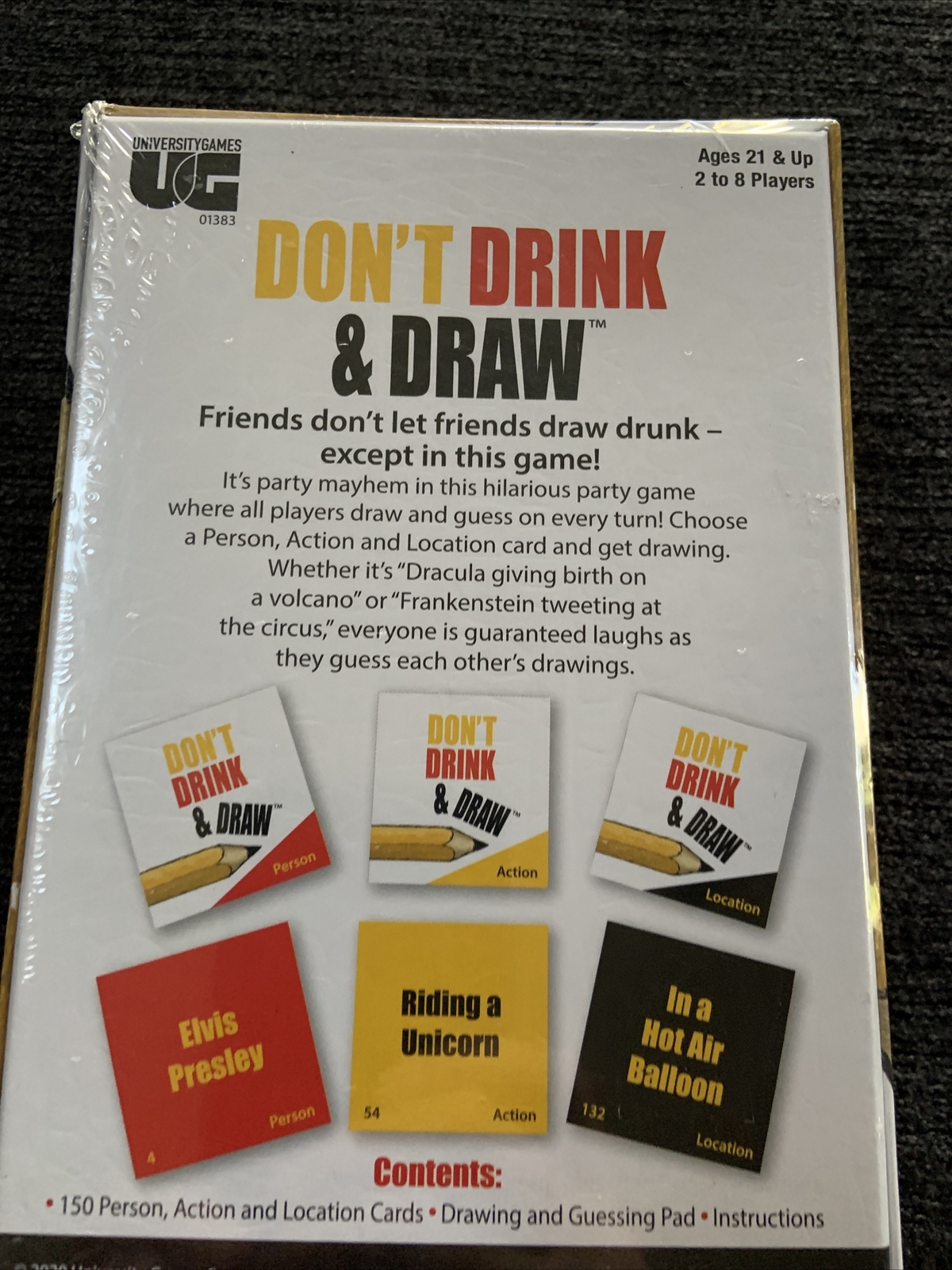 University Games Don’t Drink and Draw NEW Sealed Age 21+