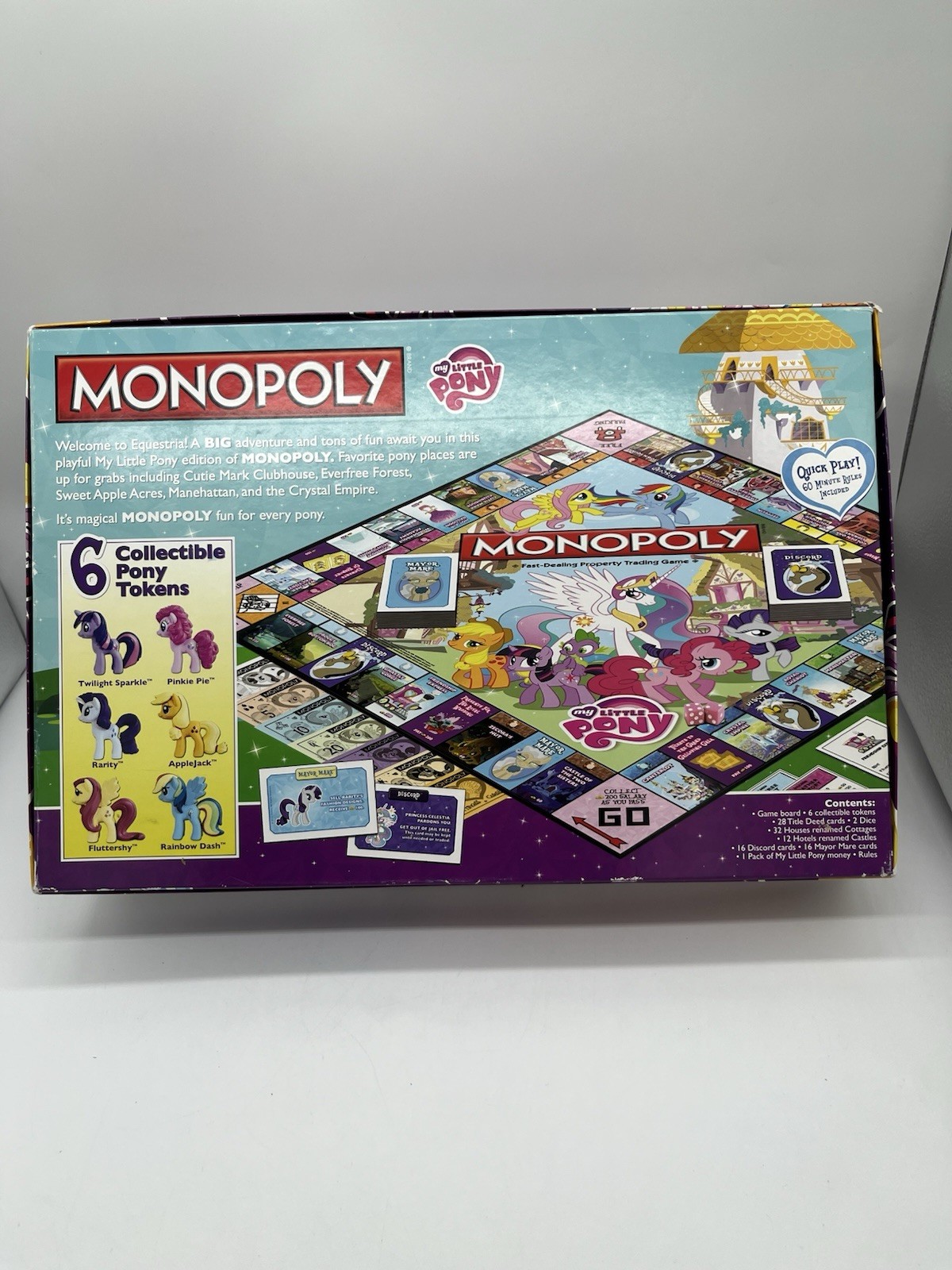 Monopoly My Little Pony Board Game 2013 COMPLETE! 6 Collectible Tokens USAopoly