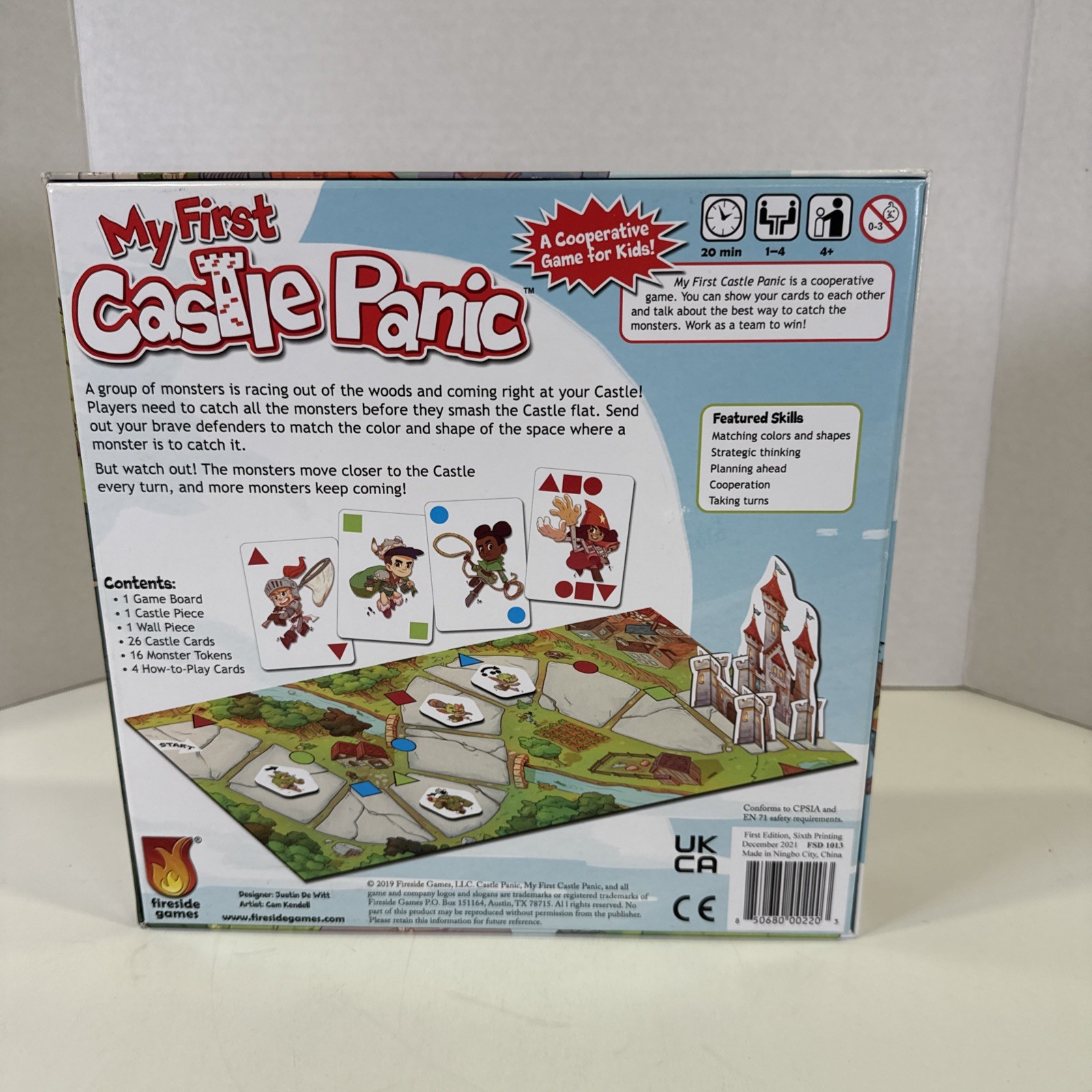 My First Castle Panic Cooperative Board Game By Fireside Games 4+ COMPLETE EUC
