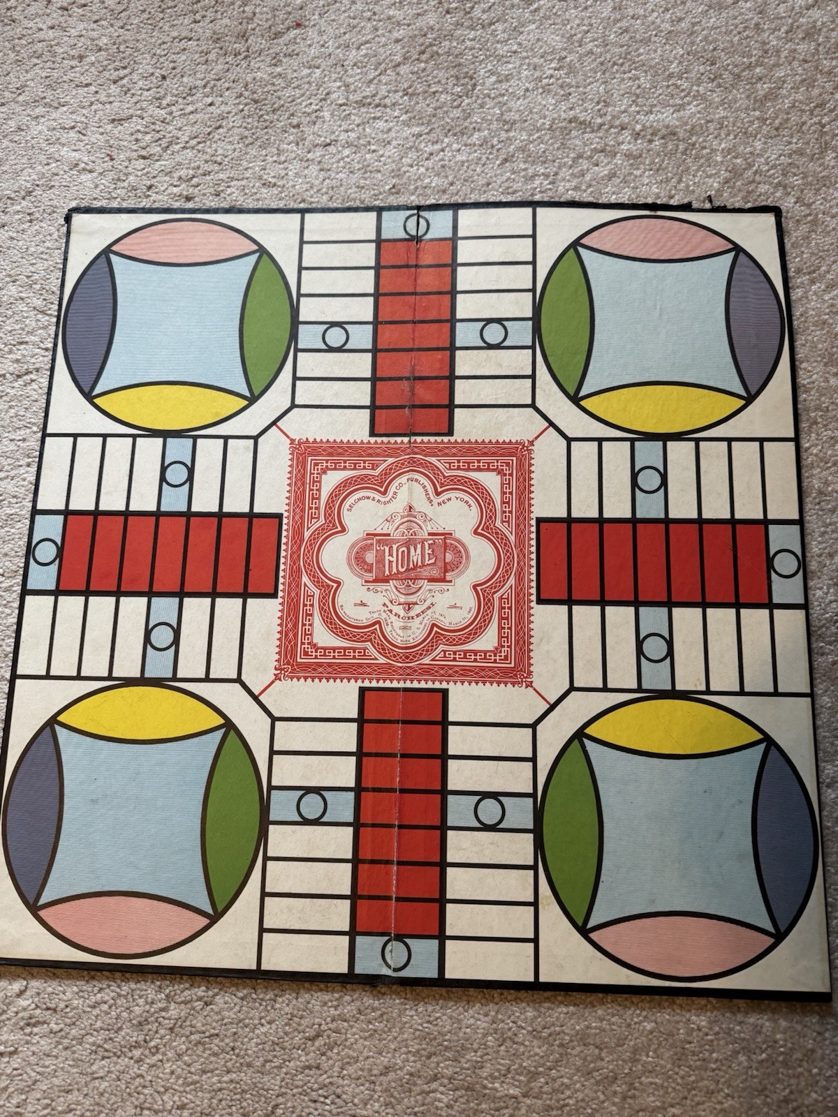 Vintage 1938 Parcheesi -A Royal Game Of India Popular Edition-1st Trademark 1874