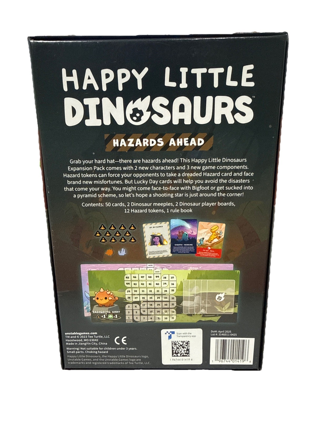 Happy Little Dinosaurs Hazards Ahead Expansion Game for Tabletop Gameplay