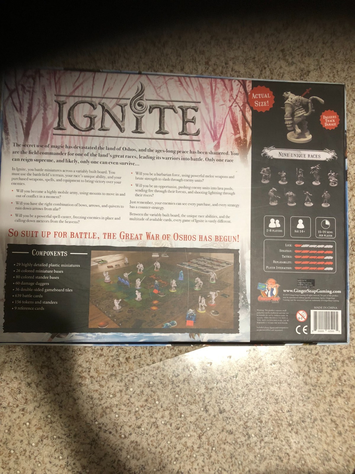 “IGNITE” Board Game Including “The Freeze” & “A New Enemy” Expansions EUC