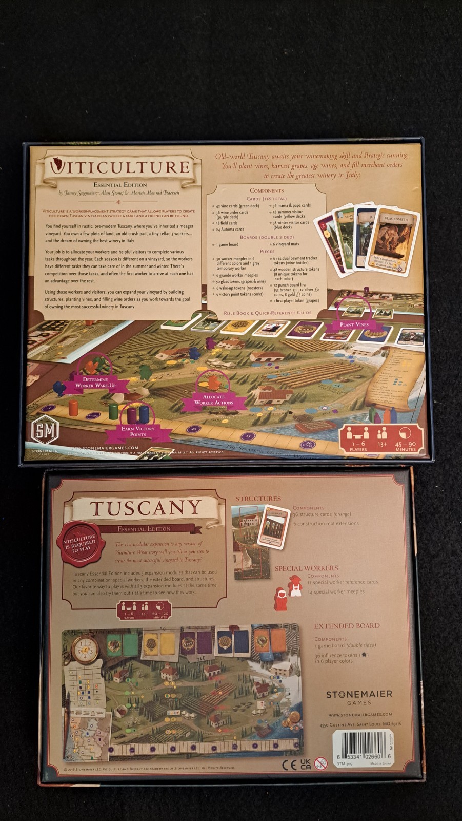Stonemaier Games Viticulture Essential Edition Board Game with Tuscany Expansion