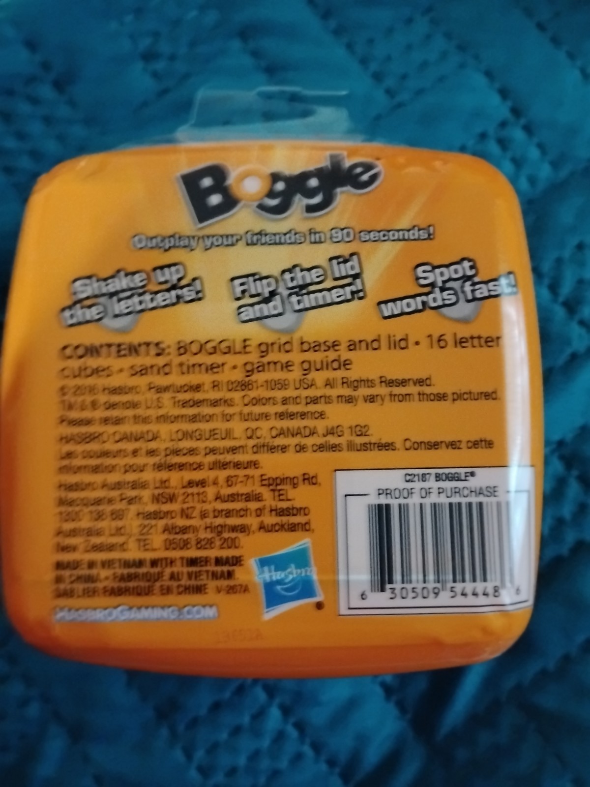 Hasbro Gaming Boggle Game. New