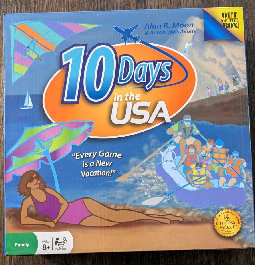 10 Days In The USA Board Game by University Games Family Game Ages 8+