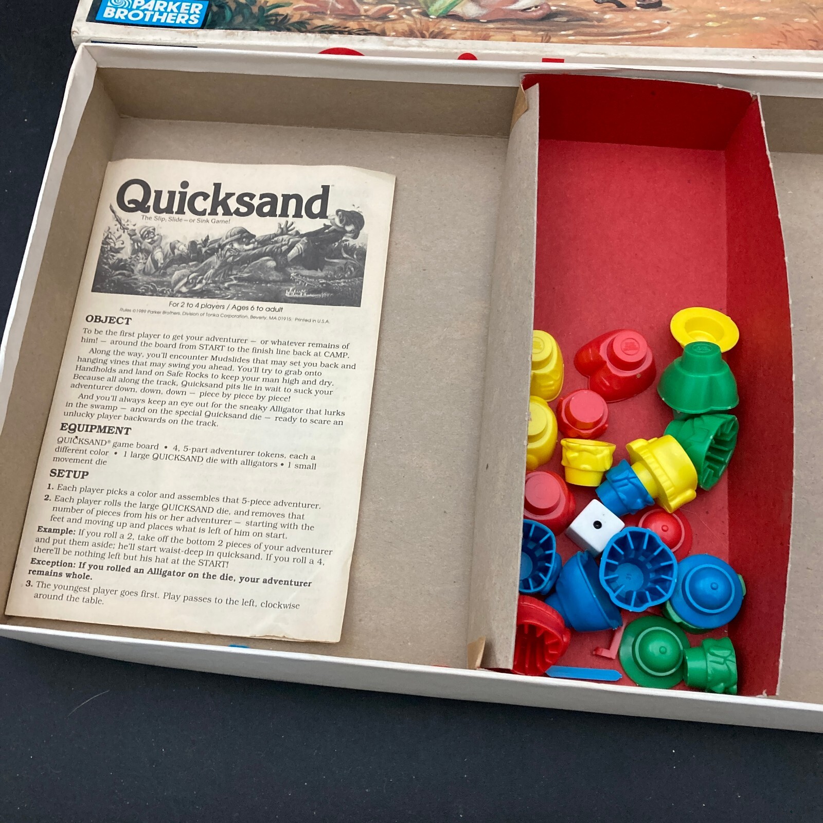 Quicksand: The Slip/Slide/Sink Board Game from Parker Brothers (1989) Complete