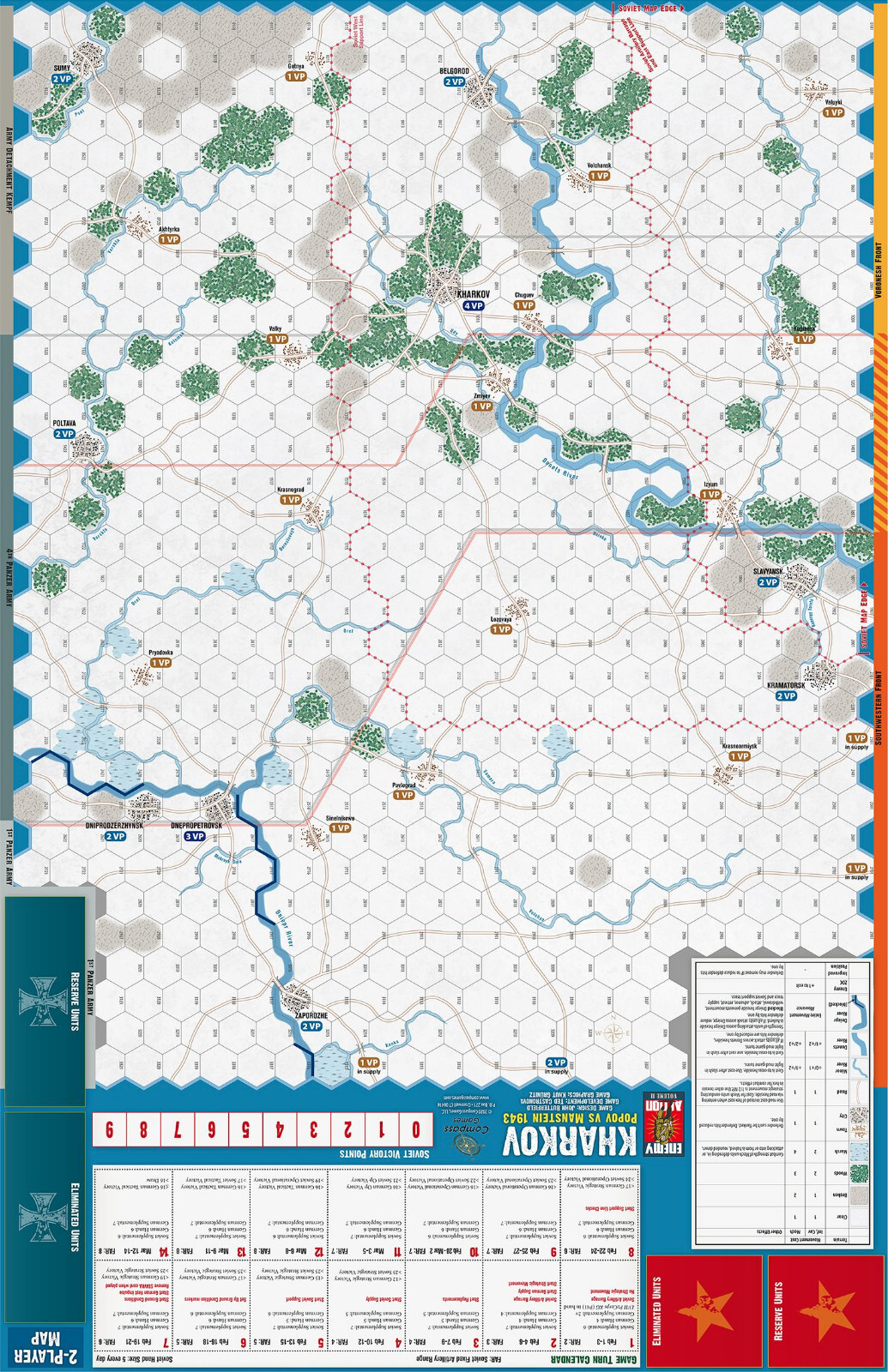 Compass Games Enemy Action: Kharkov 2024 Reprint NISW Fast Shipping