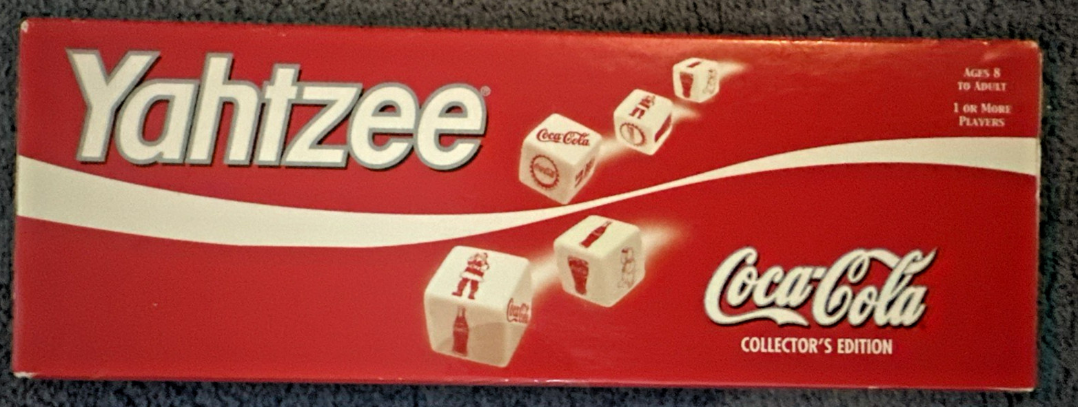 YAHTZEE Collectors Edition Shake Dice Game COCA COLA