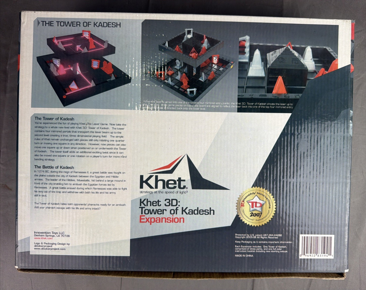 KHET Laser Strategy Board Game w/ 3D Tower of Kadesh Expansion Mensa Winner NEW