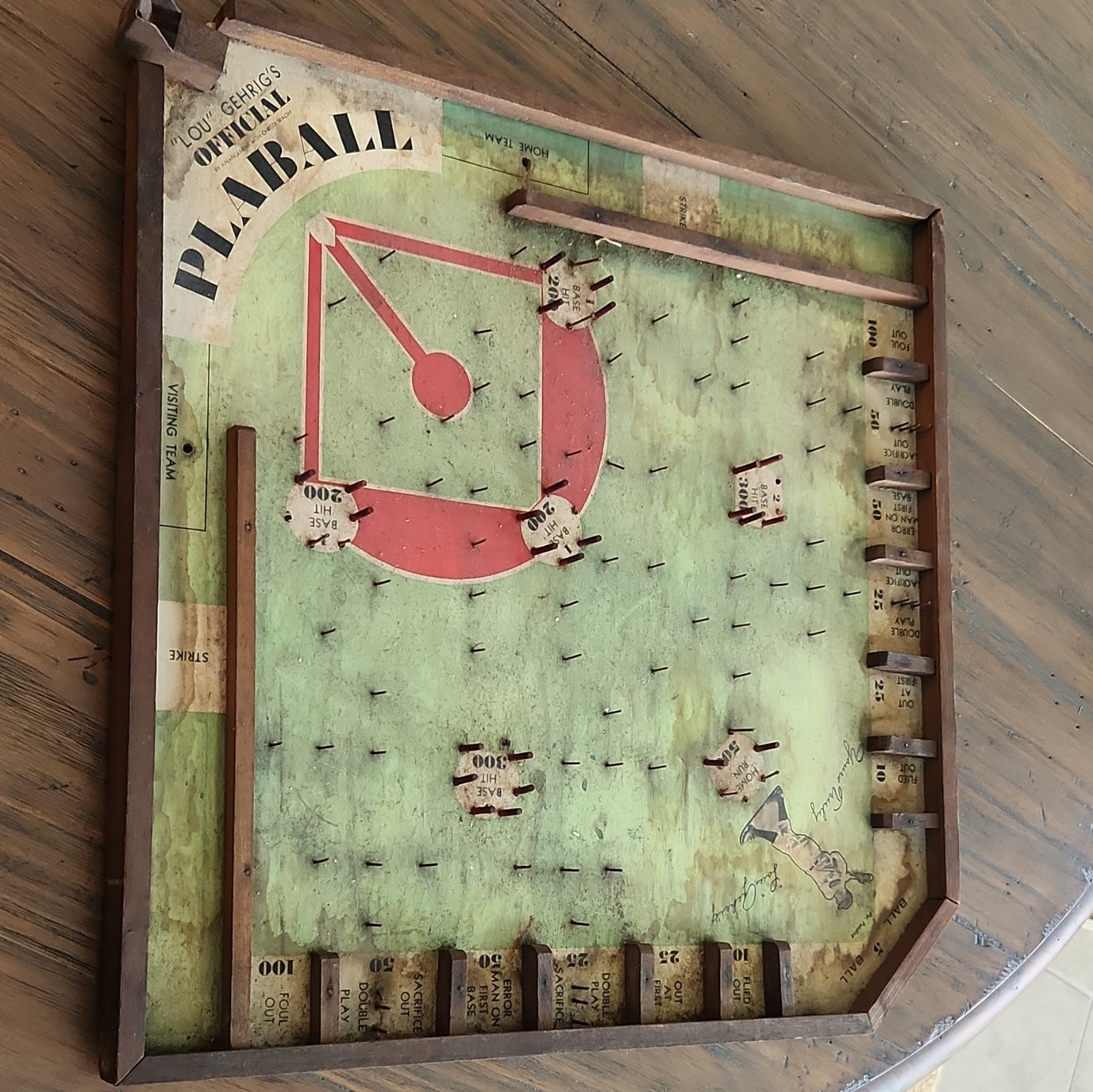 Lou Gehrig’s Official Baseball Board Game Sports Theme Vintage