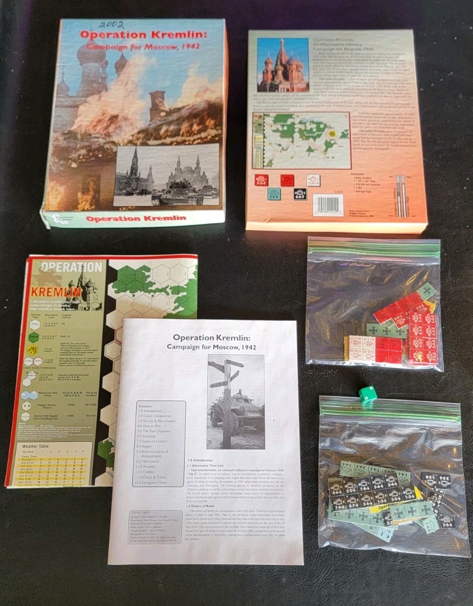 2002 Decision Games Wargame Operation Kremlin – Campaign for Moscow, 1942