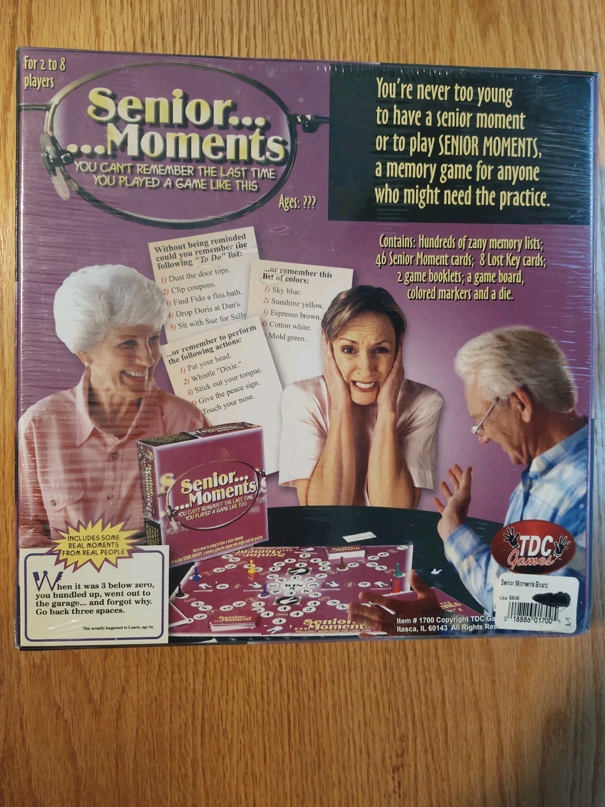 TDC Games Senior Moments Board Game New Sealed
