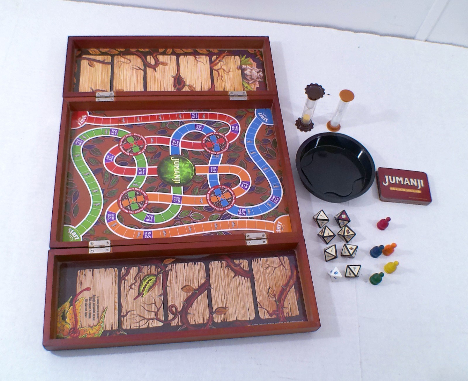 Jumanji Board Game Wooden Box Deluxe Edition Complete!