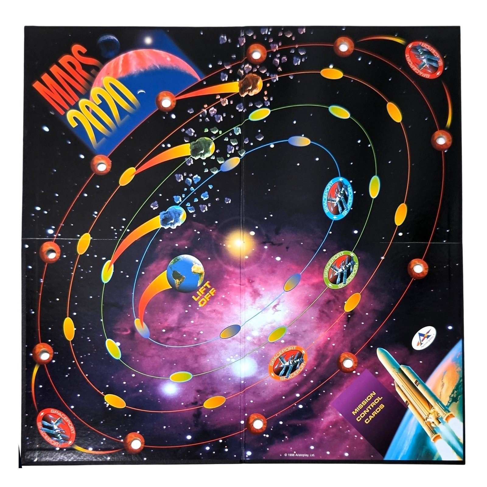 Aristoplay Mars 2020 Space Exploration Board Game VTG 1998 Science NASA STEM New