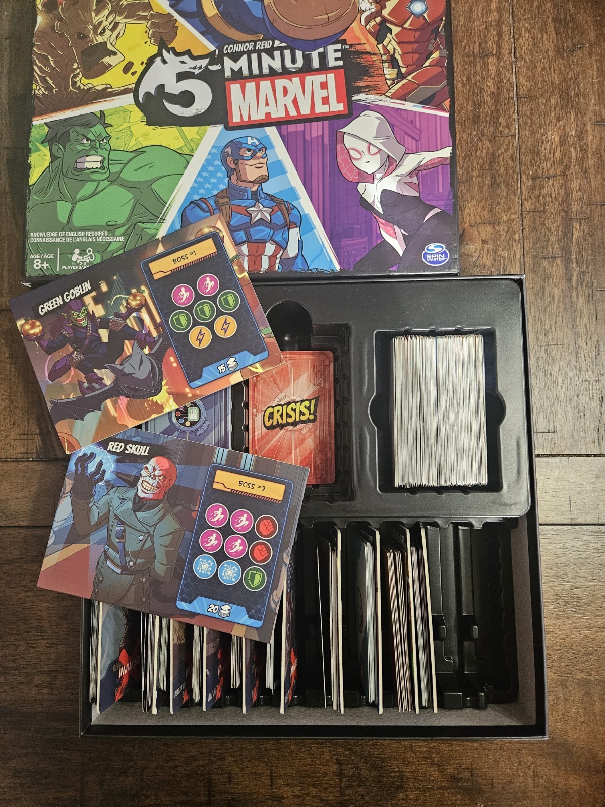 5 Minute Marvel Strategy Card Game Spin Master Connor Reid – Missing 2 Cards