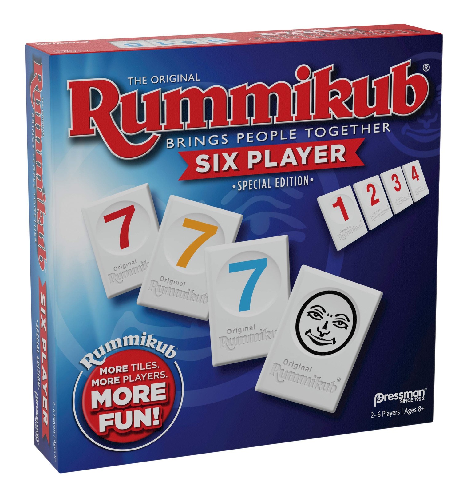 Rummikub Six Player Edition – The ca. 6.35 cm x 26.67 x cm, Blue