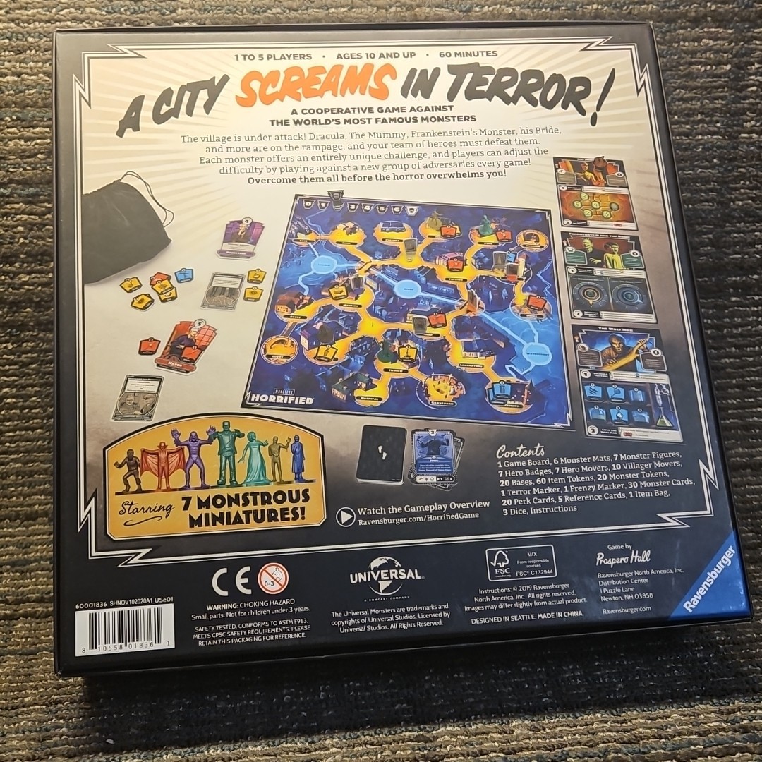 Horrified Board Game 2019 Ravensburg Unsealed