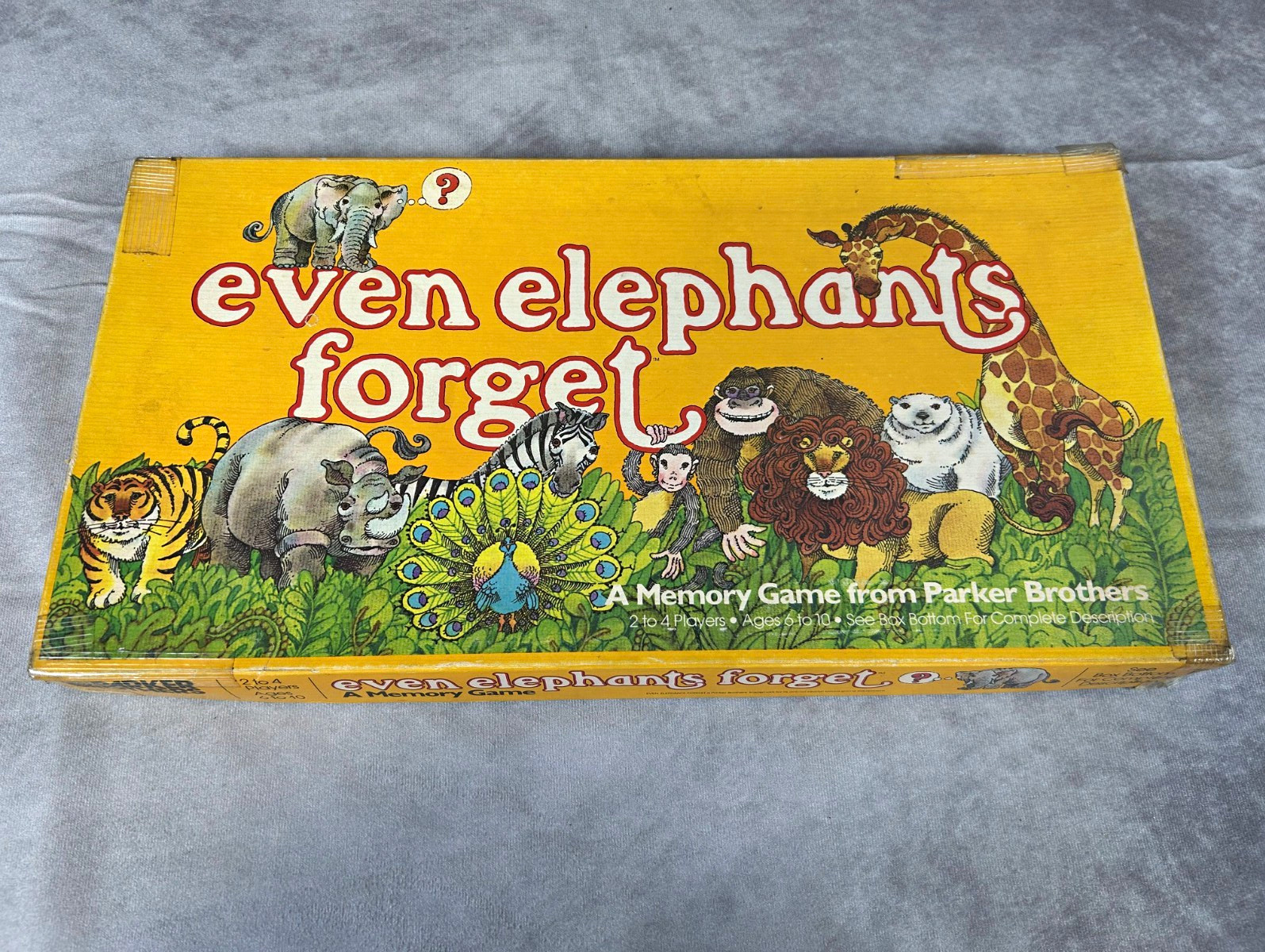 Parker Brothers Even Elephants Forget Vintage Board Game 1973 Complete MPN 4024