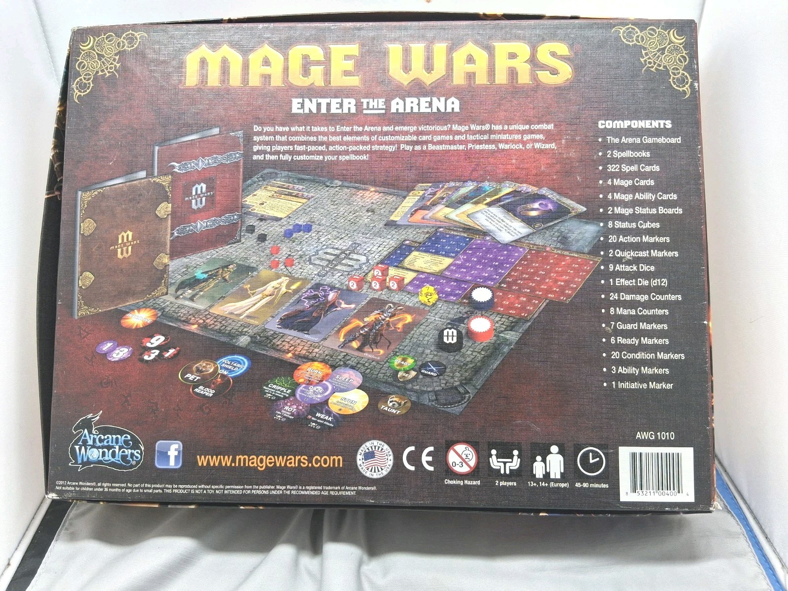 Mage Wars Arena Core Set Boardgame Pre-owned Excellent