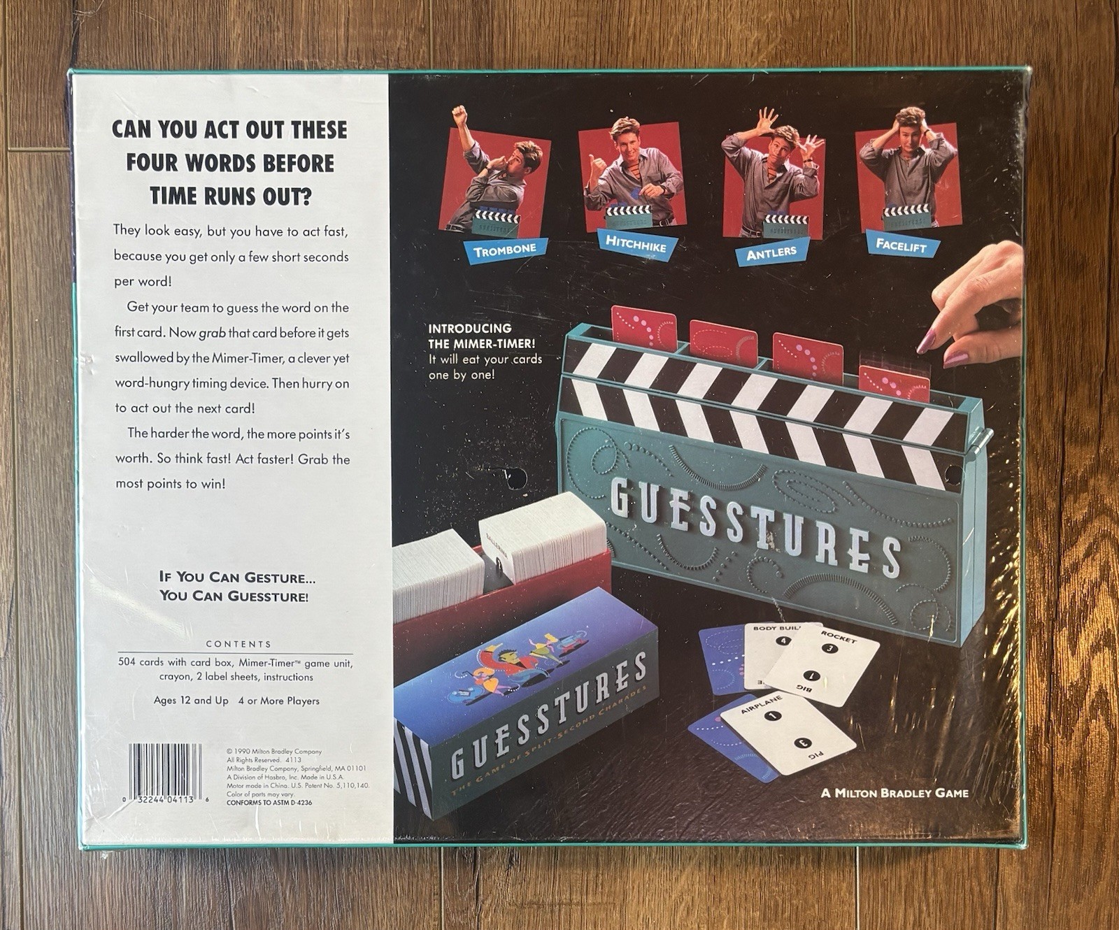 VINTAGE Guesstures SEALED Milton Bradley 1990 Charades Gestures Party