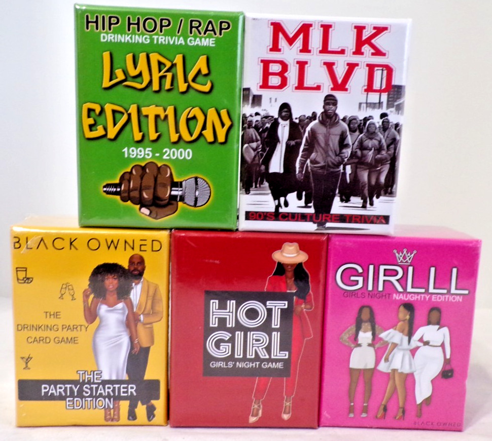 New Black Owned Adult Party Games – 5 Different Titles/Games – See Below
