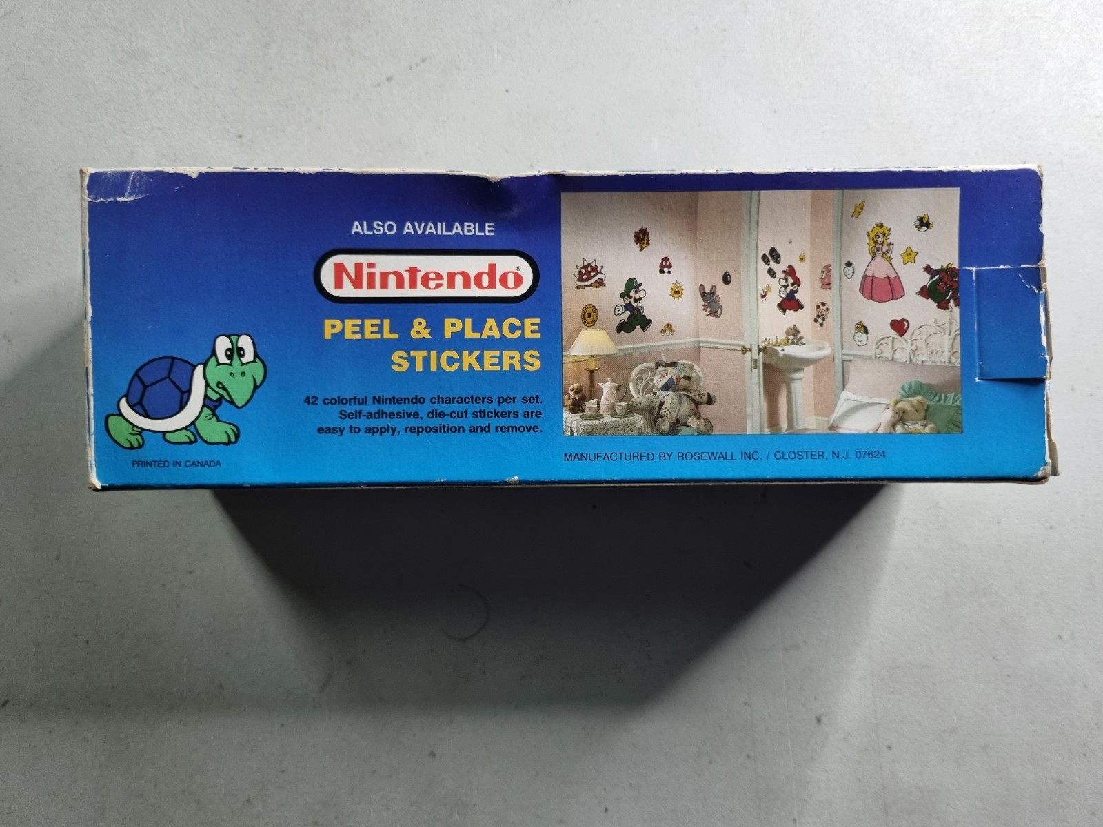 Vintage 1989 Nintendo Wall Trim Border Mario 5yd Roll Princess Peach Wallpaper