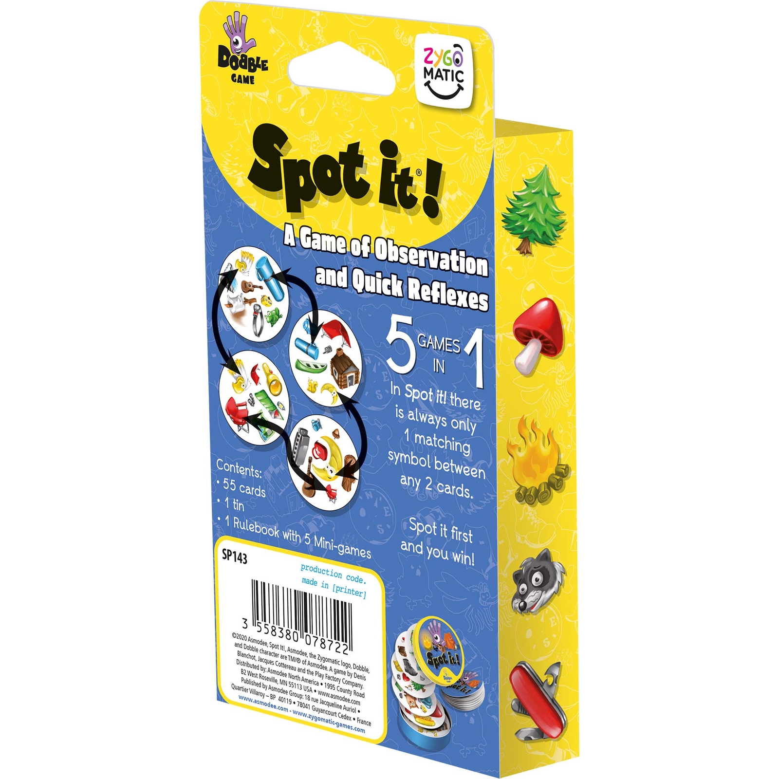 Zygomatic Spot It! Camping Card Game (Eco-Blister)| Matching Game | Fun Kids