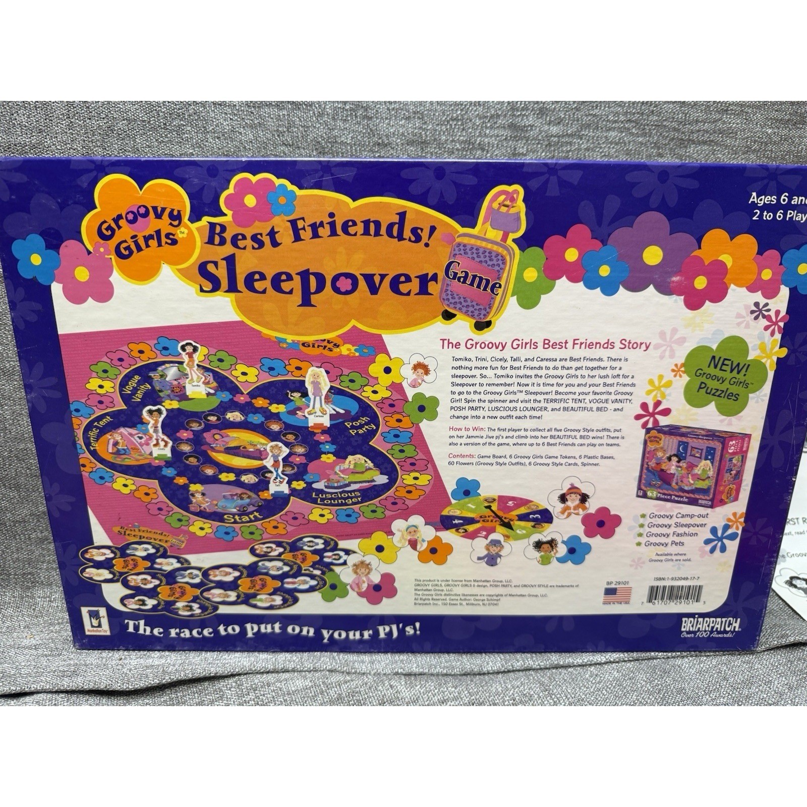 Vintage 2002 Groovy Girls Best Friends Sleepover Board Game Kids Toys