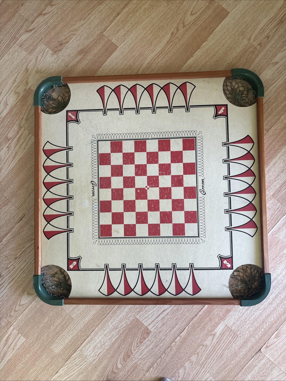 Vintage Carrom Game Board Wood Ludington Mi Carrom Company (Game Board Only)