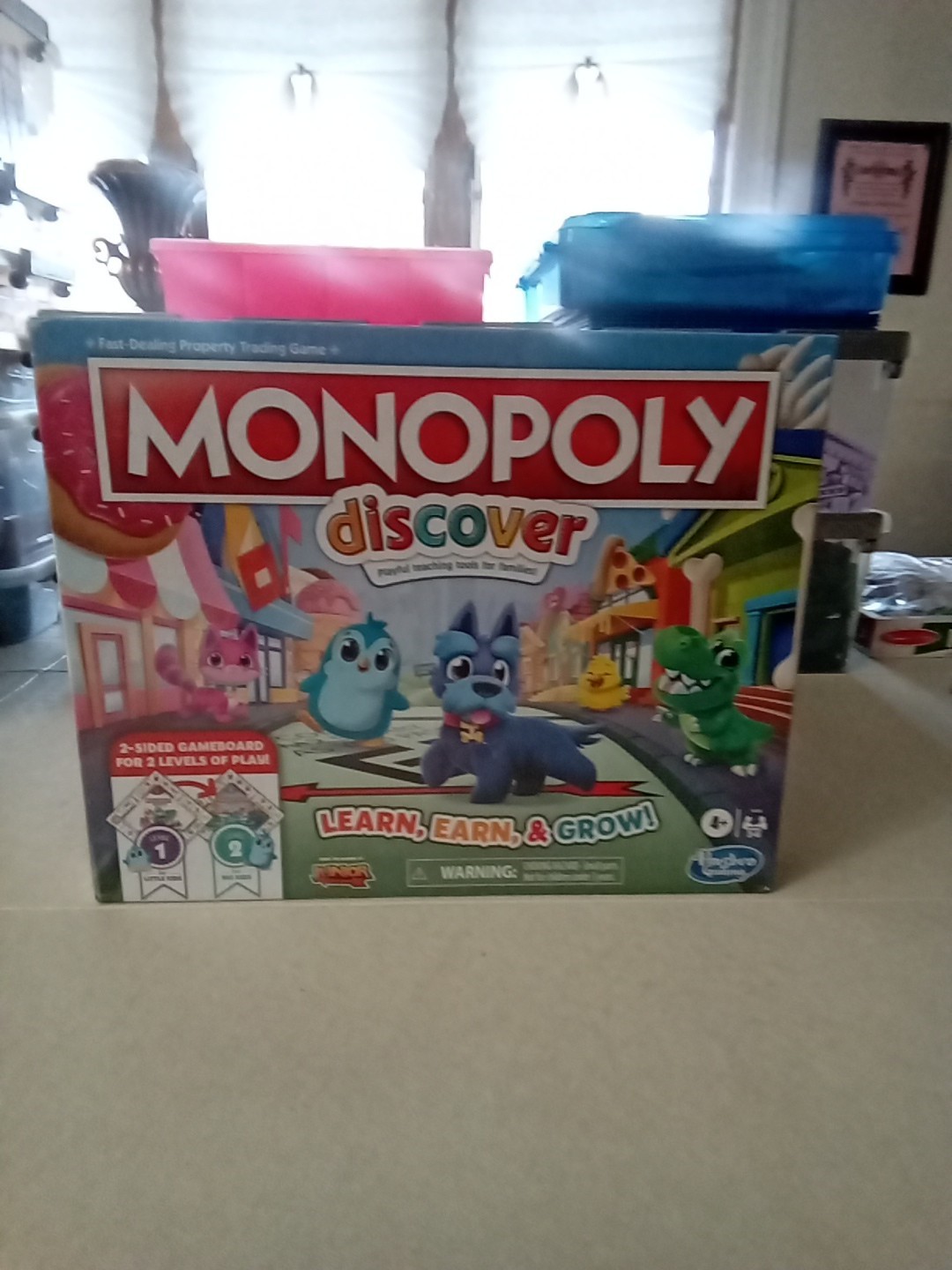 Monopoly Junior Board Game, 2-Sided Gameboard, 2 Games in 1,By Hasbro NEW SEALED