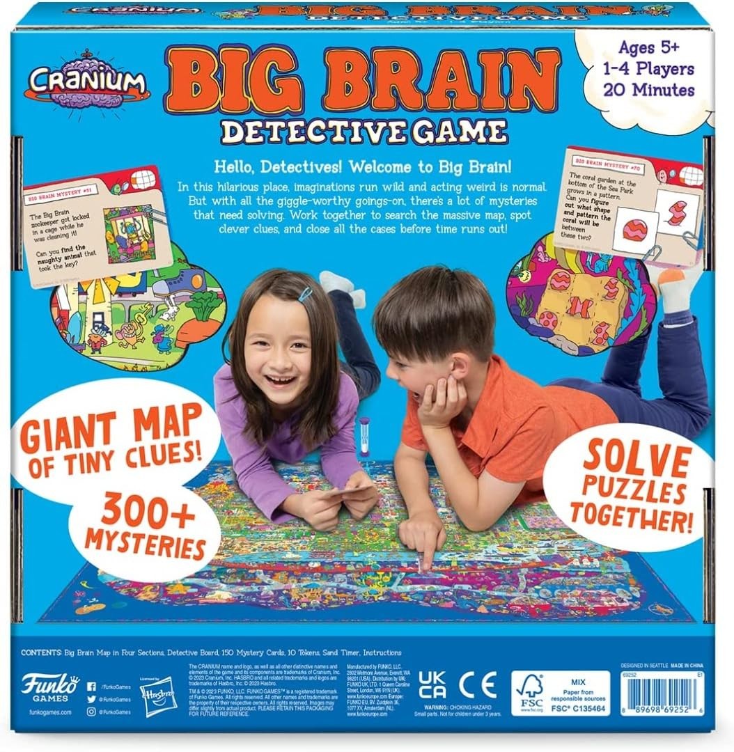 Cranium Big Brain Board Game 300 Mysteries Fun For 1 To 4 Players Ages 5+