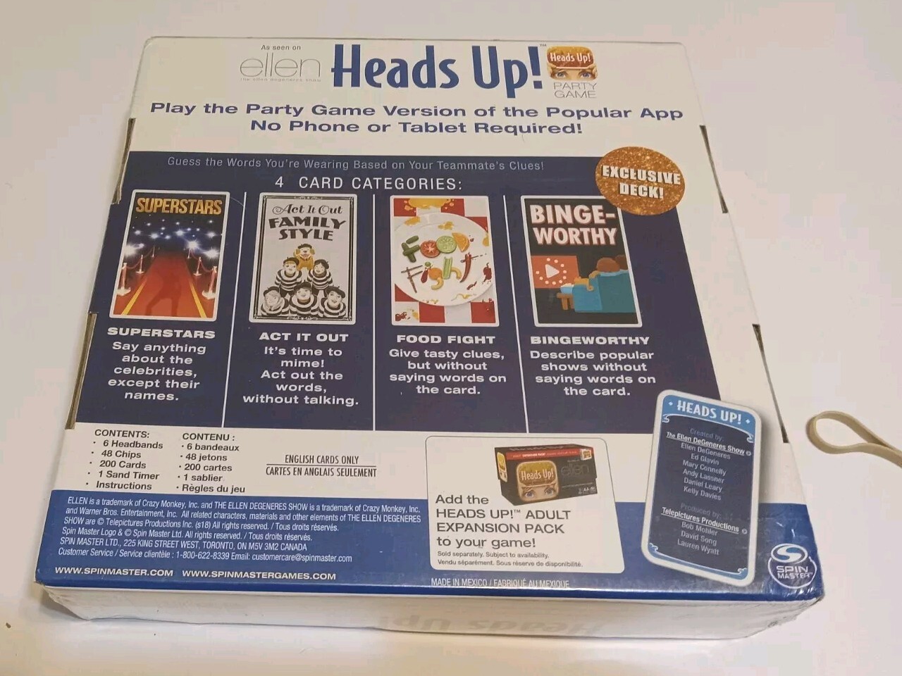 Heads Up! Party Game 3rd Edition NEW SEALED an As Seen on Ellen Free Shipping!!