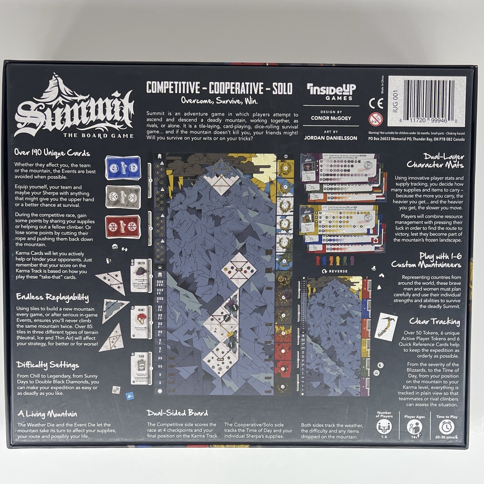Summit Board Game Inside Up Games Mountaineering Game Excellent Condition 100%