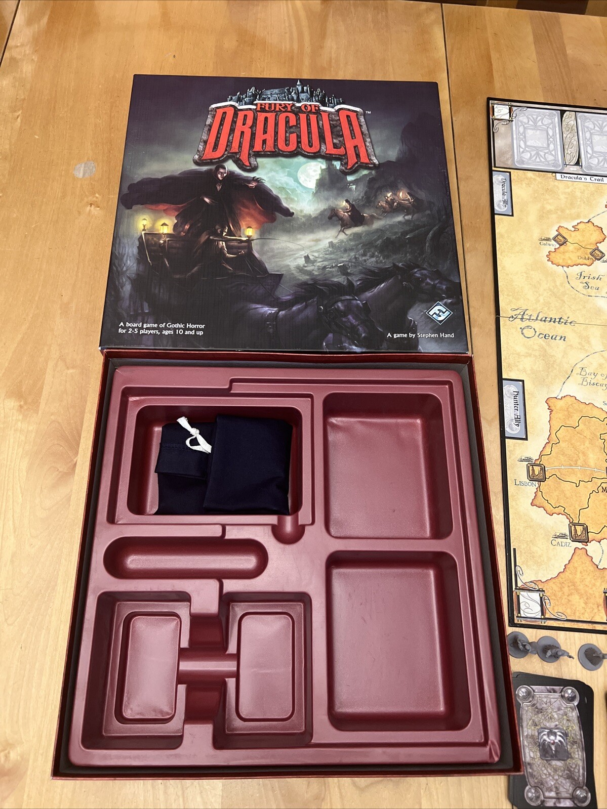 Fury Of Dracula Gothic Horror Board Game Fantasy Flight Games EUC Age 10+