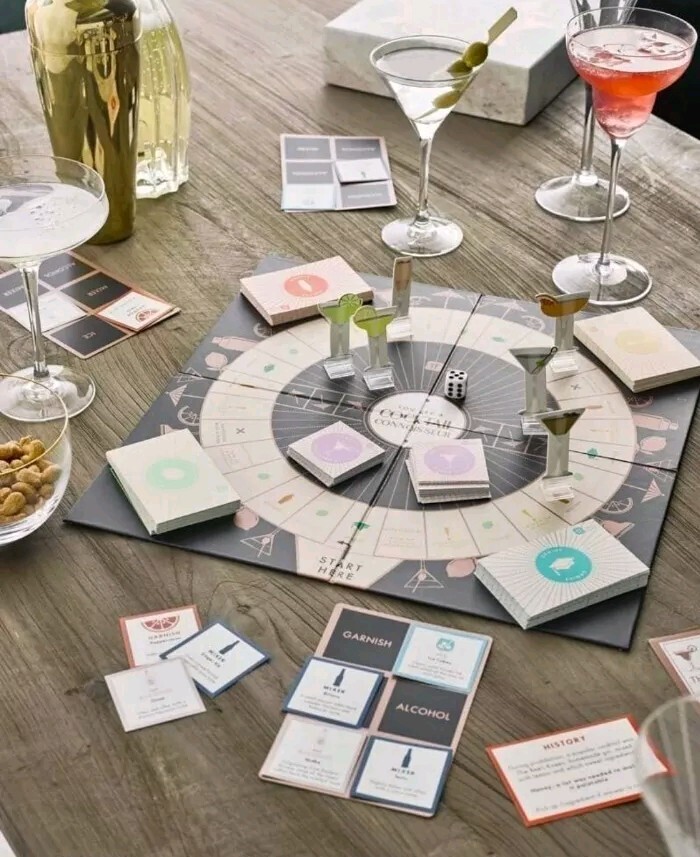 Mixologist Cocktail Trivia Board Game, Adults Games Night, After Dinner Party