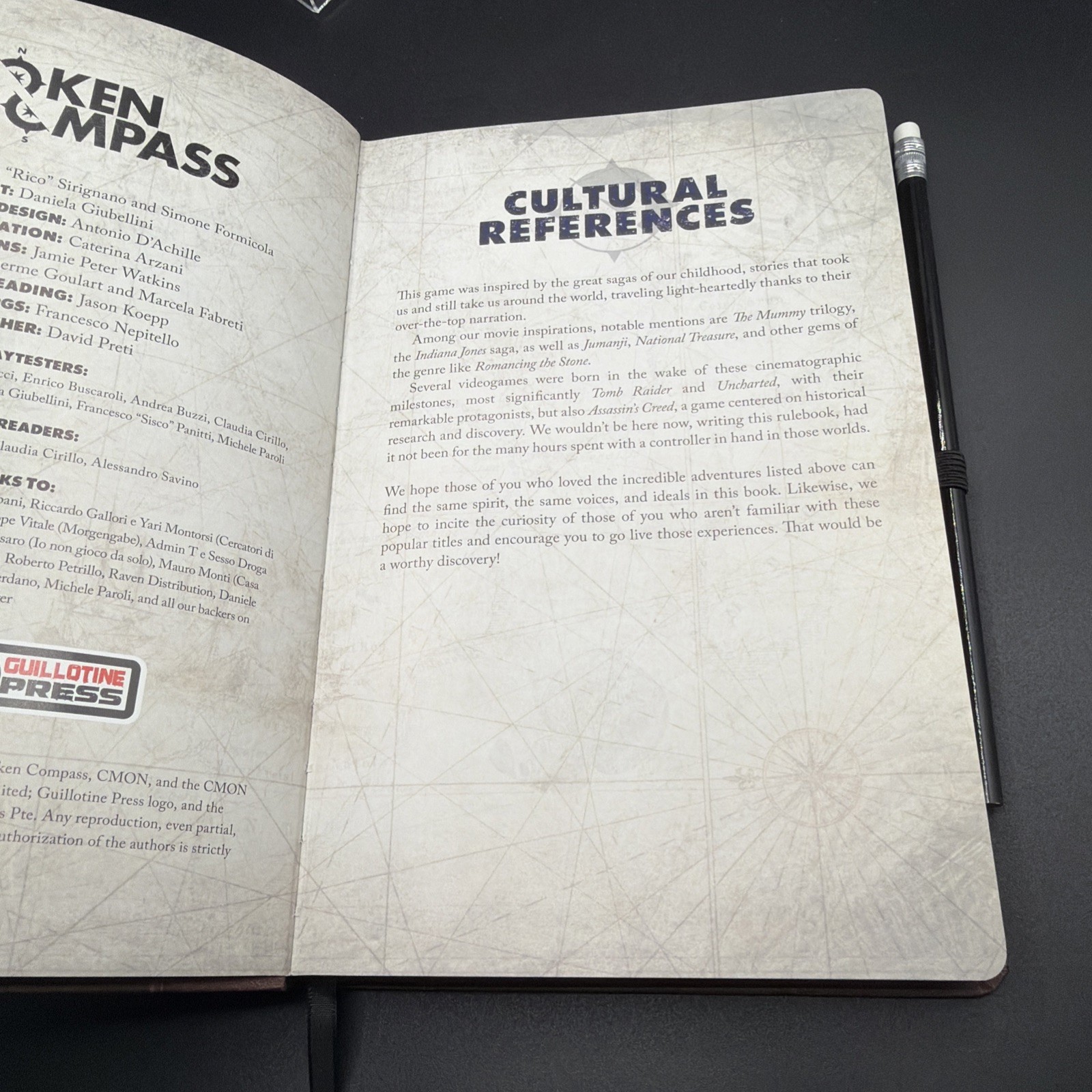 Adventure Journal Broken Compass RPG Book / Board Game Accessory CMON