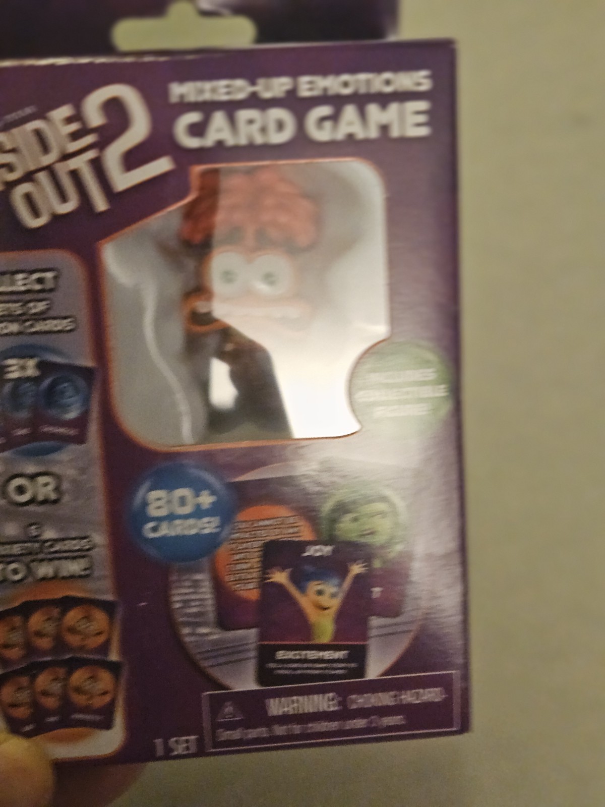 Disney Inside Out 2 Mixed Up Emotions Catd Game W/ Collectible Figurine New