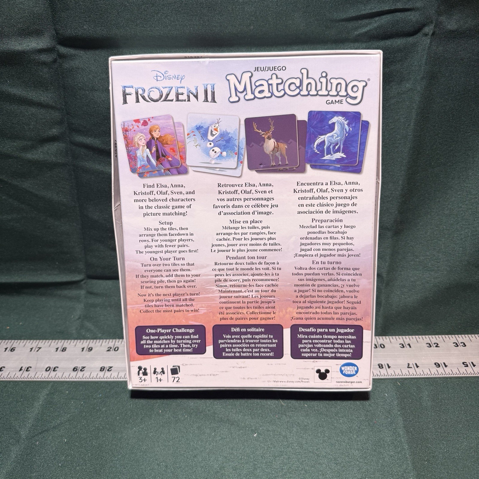Disney Frozen II Memory Match Game Wonder Forge Complete Anna Olaf Elsa