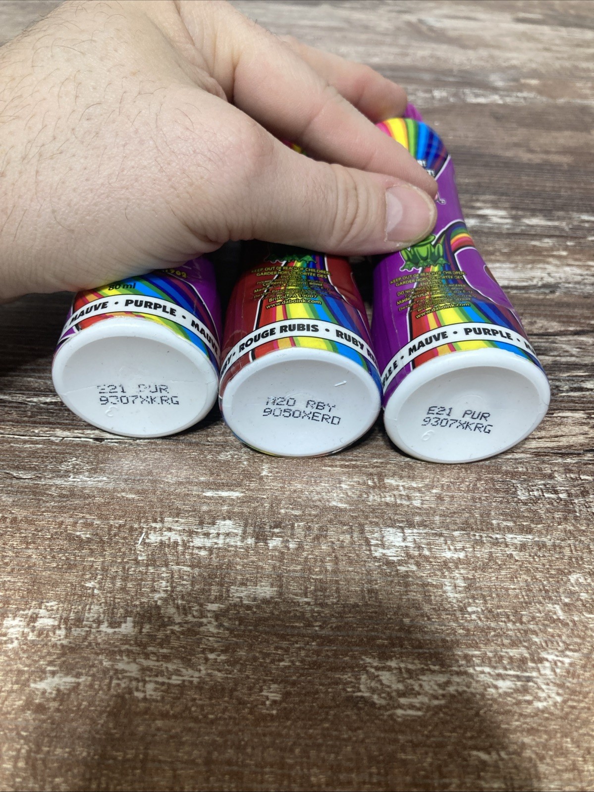 Bingo Daubers- Dab O Ink 3oz- Purple And Ruby Red – Set of 3 Daubers