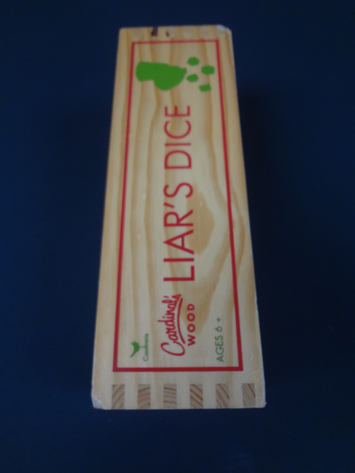 Cardinal Games Liars Dice In Wood Box Retro Game collectable – new open box