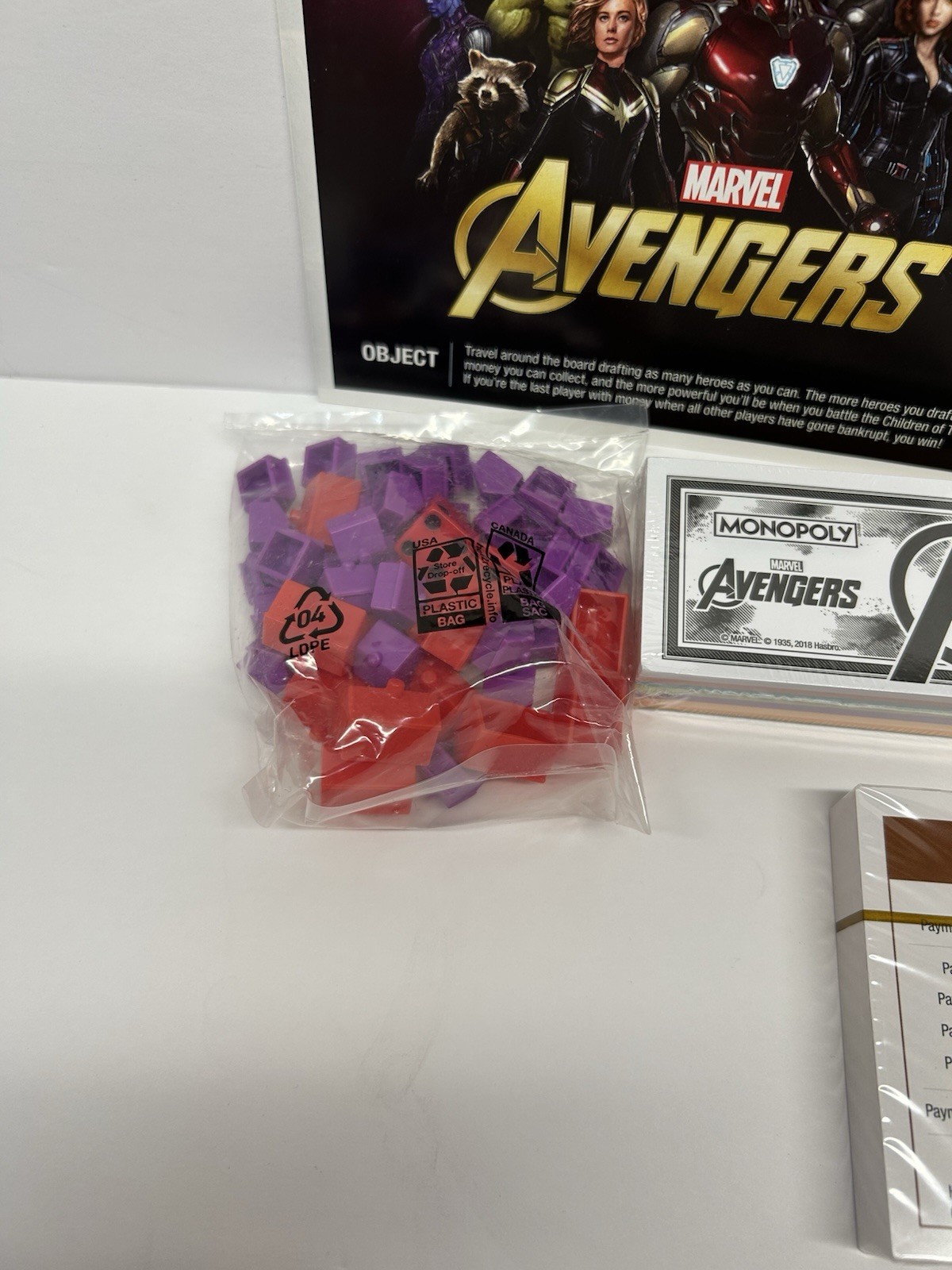Monopoly Marvel Avengers Edition Board Game by Hasbro Open Box