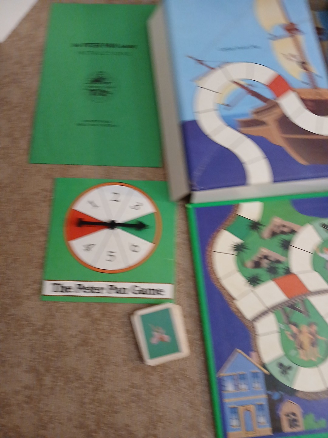 Vtg 1990 University Games the Peter Pan Board Game COMPLETE /NO READING age 3-8