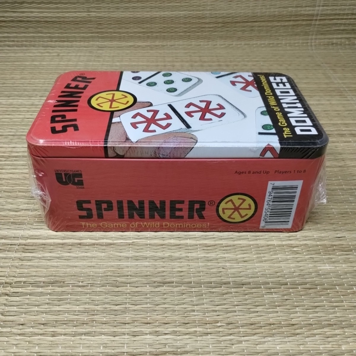 Spinner Colored Dot Dominoes Set with 66 Tiles Wild Gameplay All Ages Sealed New