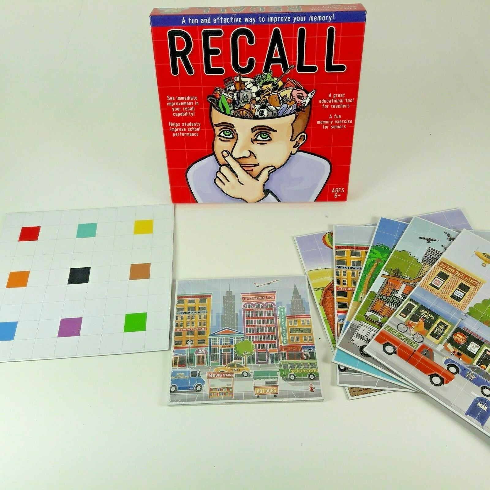 Recall Board Game Memory Improvement Tile Educational Classroom Seniors Unplayed