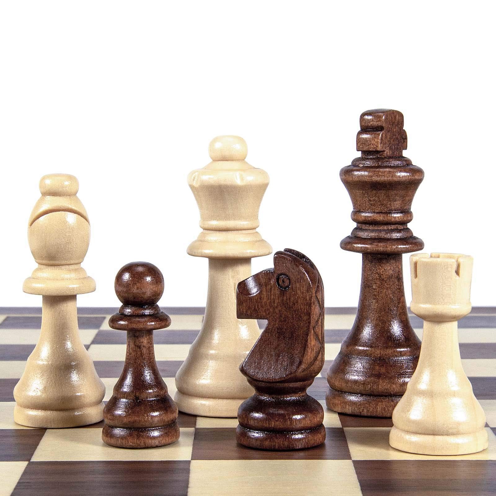 Large Weighted Wood Chess Pieces, 3.5 Inch King, Pieces Only, No Board