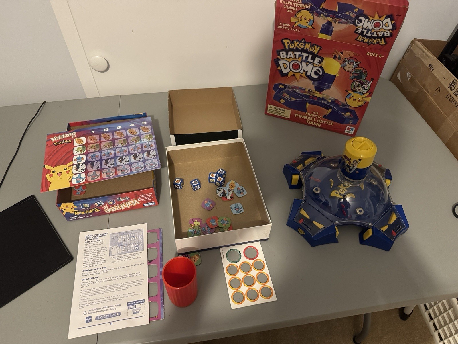 Vintage Pokemon Toy Challenge 1998 Tiger Electronics, Battle Dome, Yahtzee Jr.