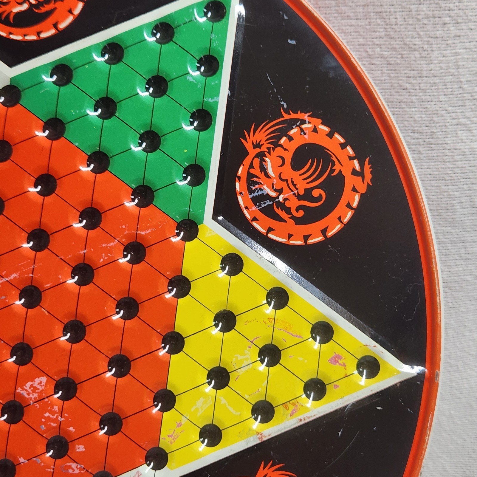 Vintage Ohio Art Metal Chinese Checkers And Checkers Game